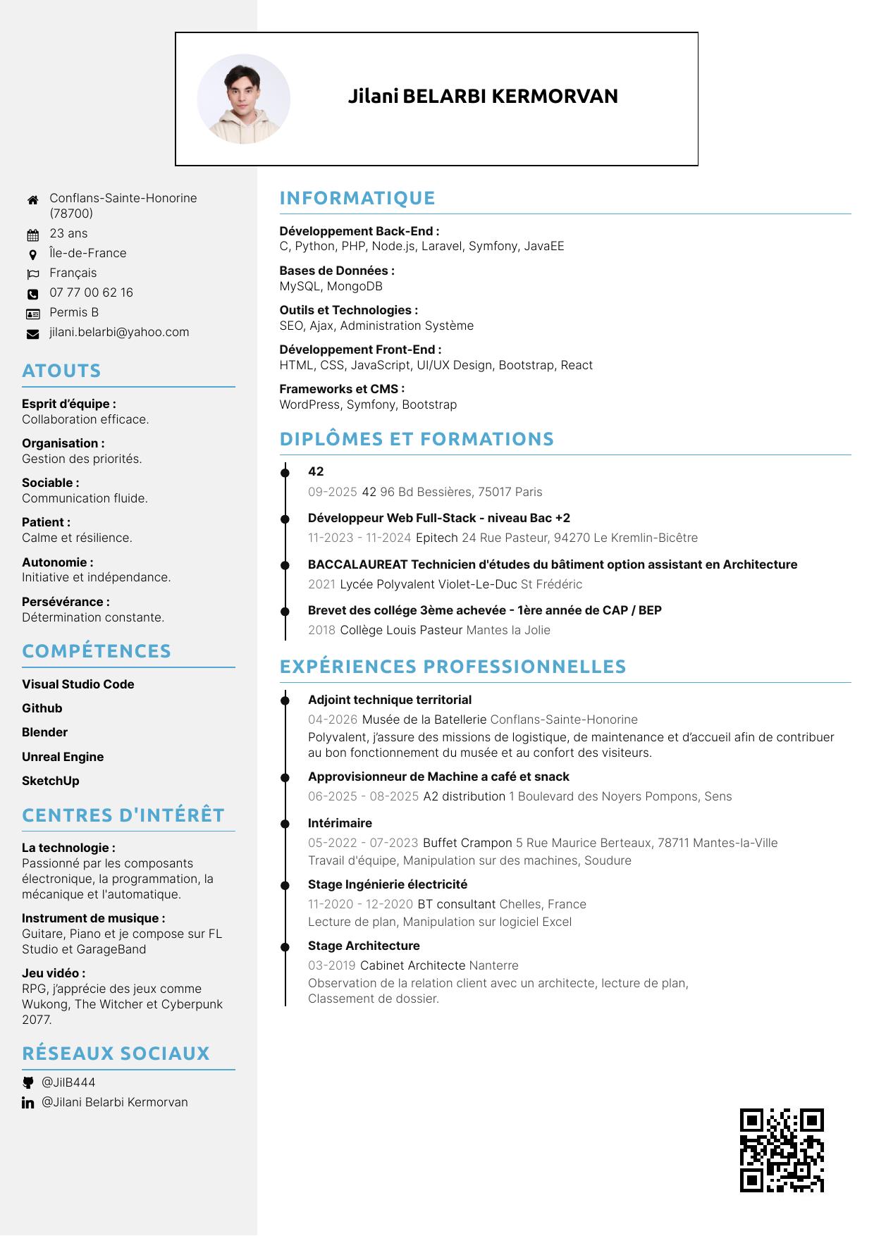 CV de Jilani Belarbi Kermorvan